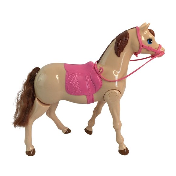 Mattel Barbie Saddle n Ride Walking Horse Set w/Doll Helmet Boots Tested - Picture 4 of 11